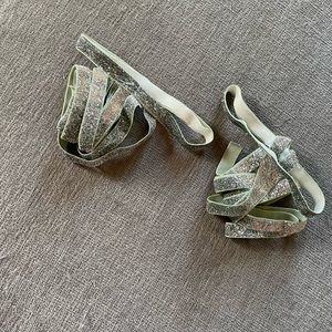 Sparkly Silver Leg Wraps